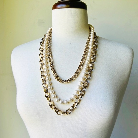 Vintage Joan Rivers Convertible Three Strand Necklace - Picture 3 of 7
